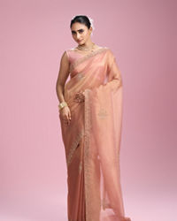 Mohey Women Gajree Pink Extravaganza Saree
