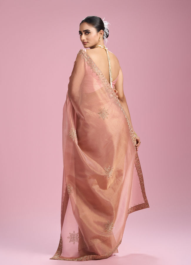Mohey Women Gajree Pink Extravaganza Saree