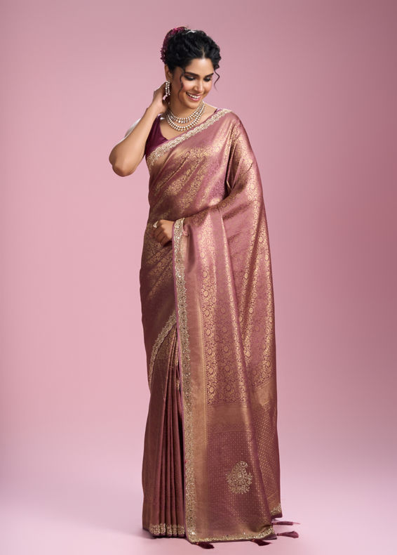 Mohey Women Royal Purple Charm Saree