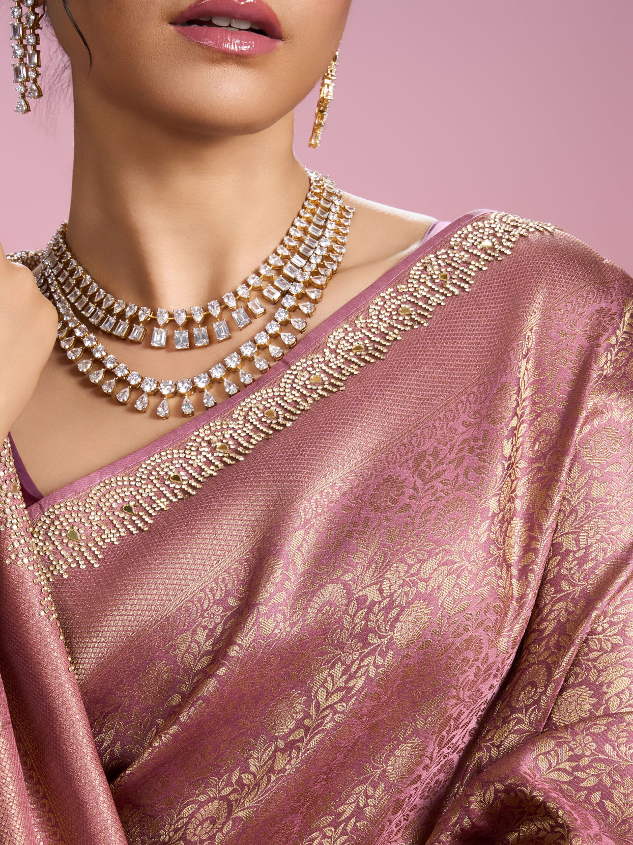 Mohey Women Royal Purple Charm Saree