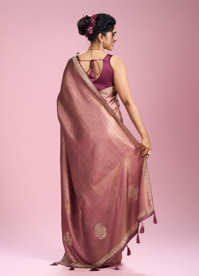Mohey Women Royal Purple Charm Saree