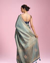 Mohey Women Elegant Light Blue Saree