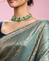 Mohey Women Elegant Light Blue Saree