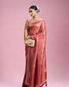 Mohey Women Radiant Coral Elegance Women Saree