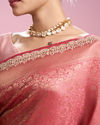 Mohey Women Radiant Coral Elegance Women Saree