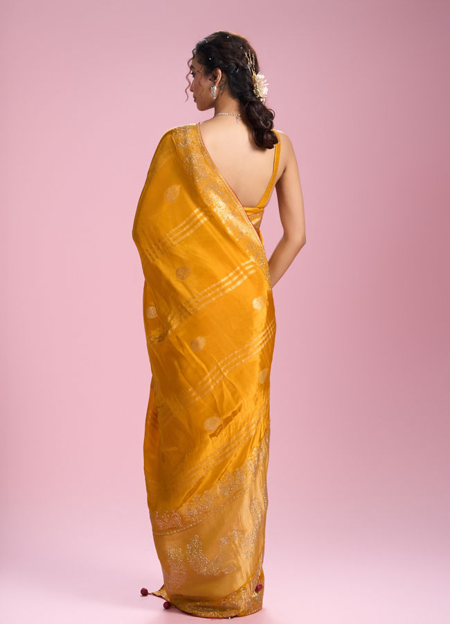 Mohey Women Mustard Yellow Glory Saree