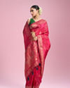 Mohey Women Elegant Pink Saree Ensemble