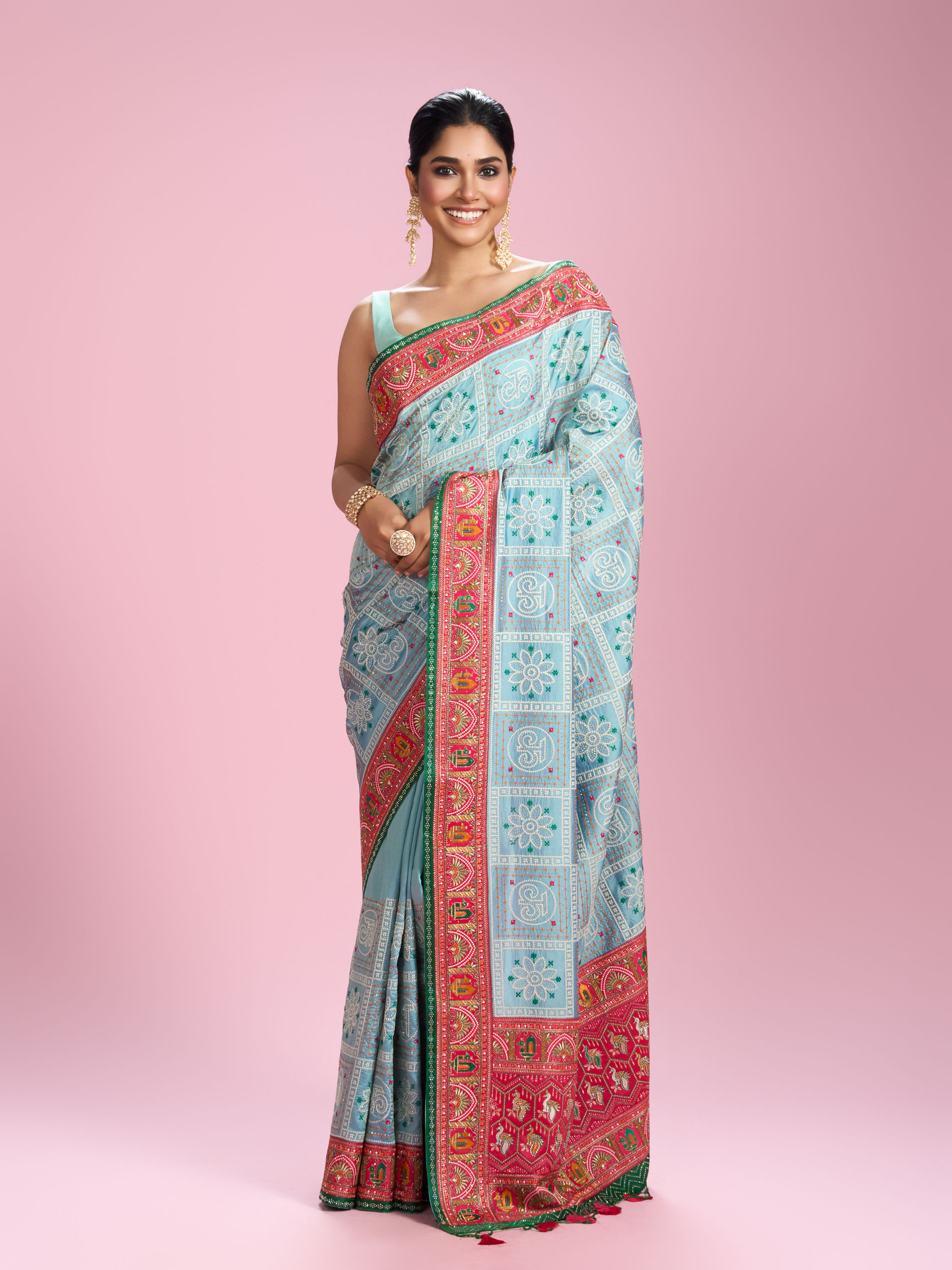 Mohey Women Sapphire Elegance Saree