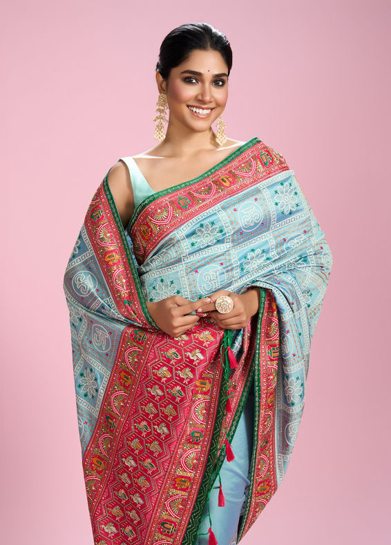Mohey Women Sapphire Elegance Saree