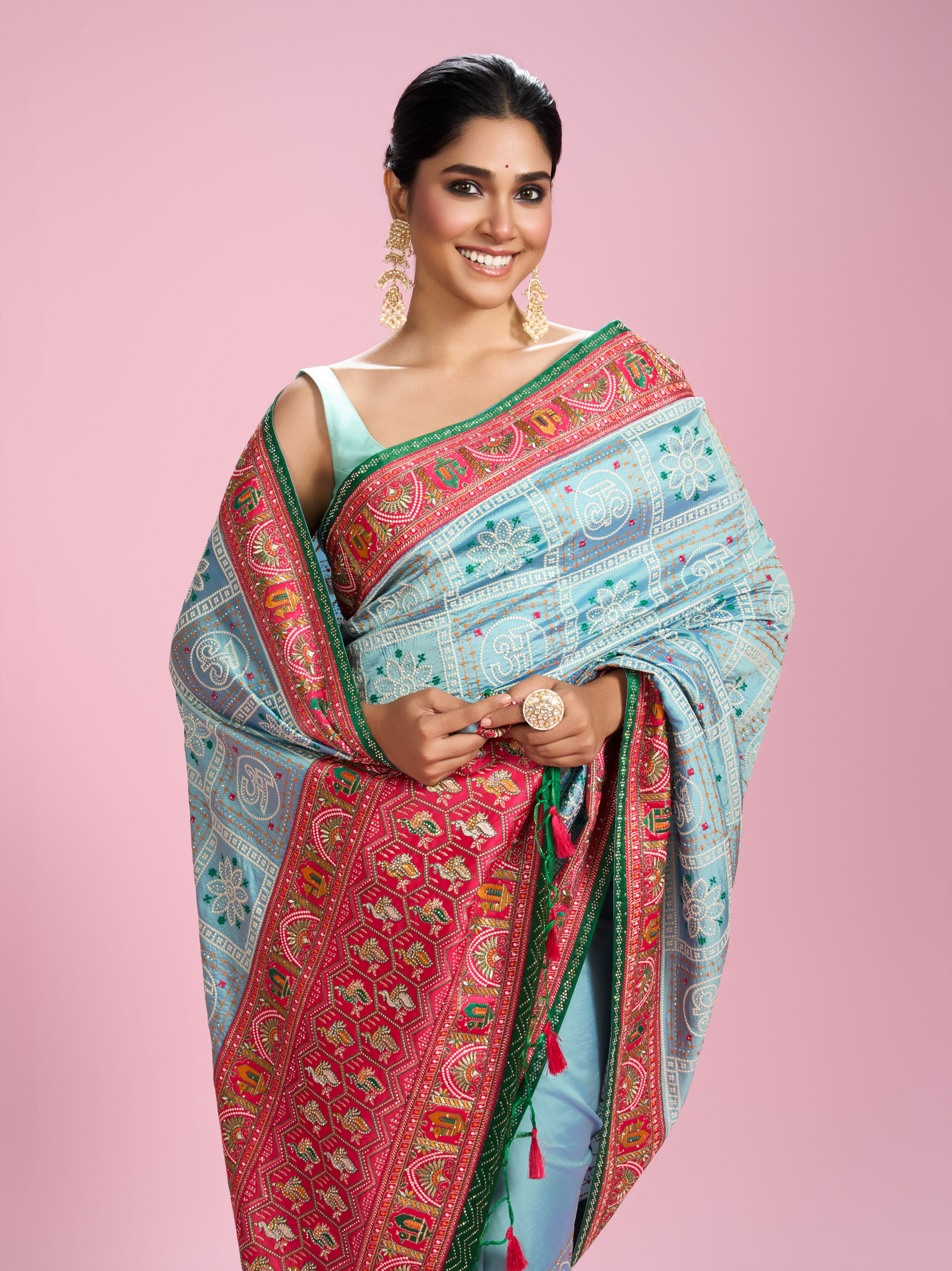 Mohey Women Sapphire Elegance Saree