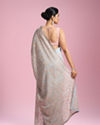 Mohey Women Light Blue Georgette Saree