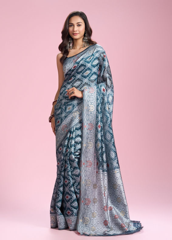 Mohey Women Emerald Expression Saree