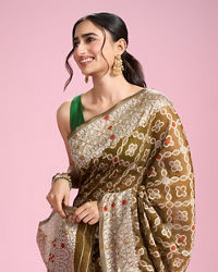 Mohey Women Emerald Elegance Saree