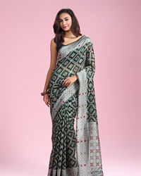 Mohey Women Regal Bottle Green Saree