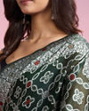 Mohey Women Regal Bottle Green Saree