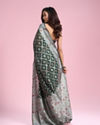 Mohey Women Regal Bottle Green Saree