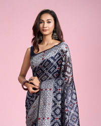 Mohey Women Indigo Blue Elegance Saree