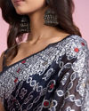Mohey Women Indigo Blue Elegance Saree