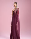 Mohey Women Boldly Chic Purple Saree