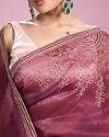 Mohey Women Boldly Chic Purple Saree