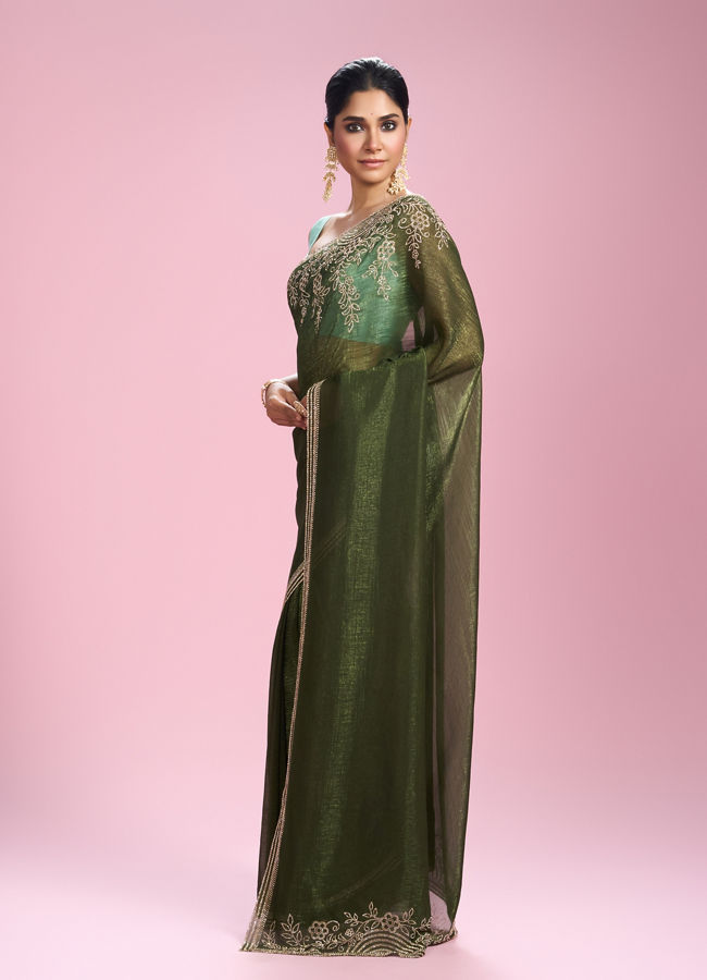 Mohey Women Emerald Elegance Saree