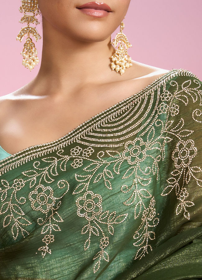 Mohey Women Emerald Elegance Saree