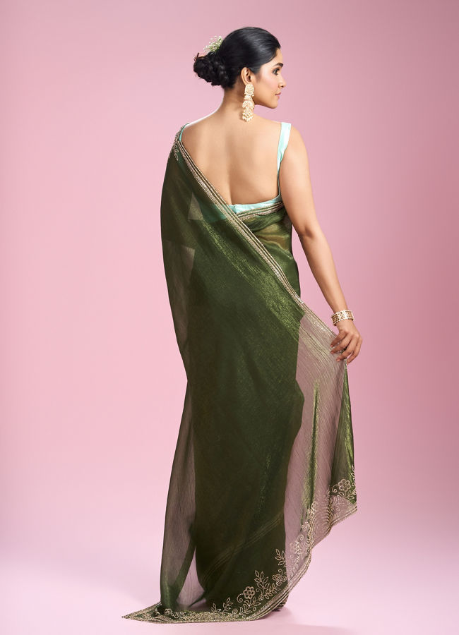 Mohey Women Emerald Elegance Saree