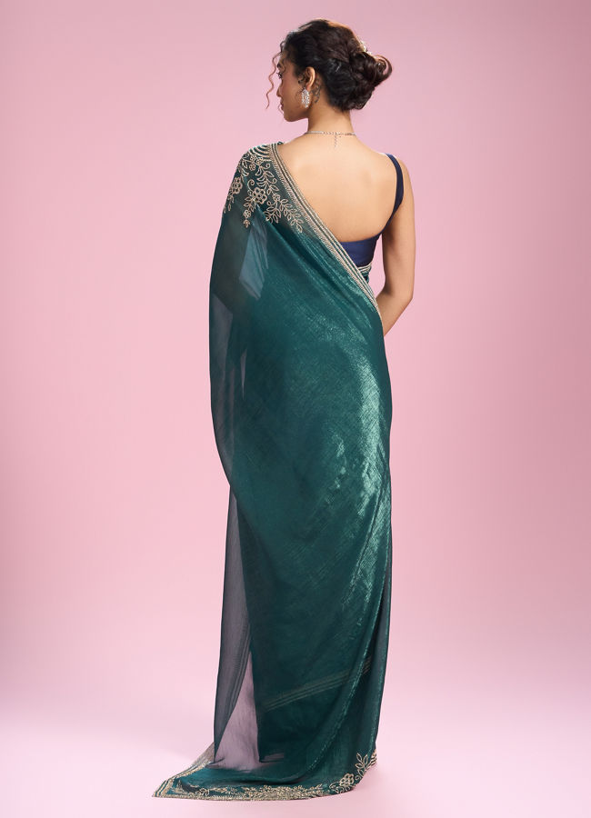 Mohey Women Sea Green Elegance Saree