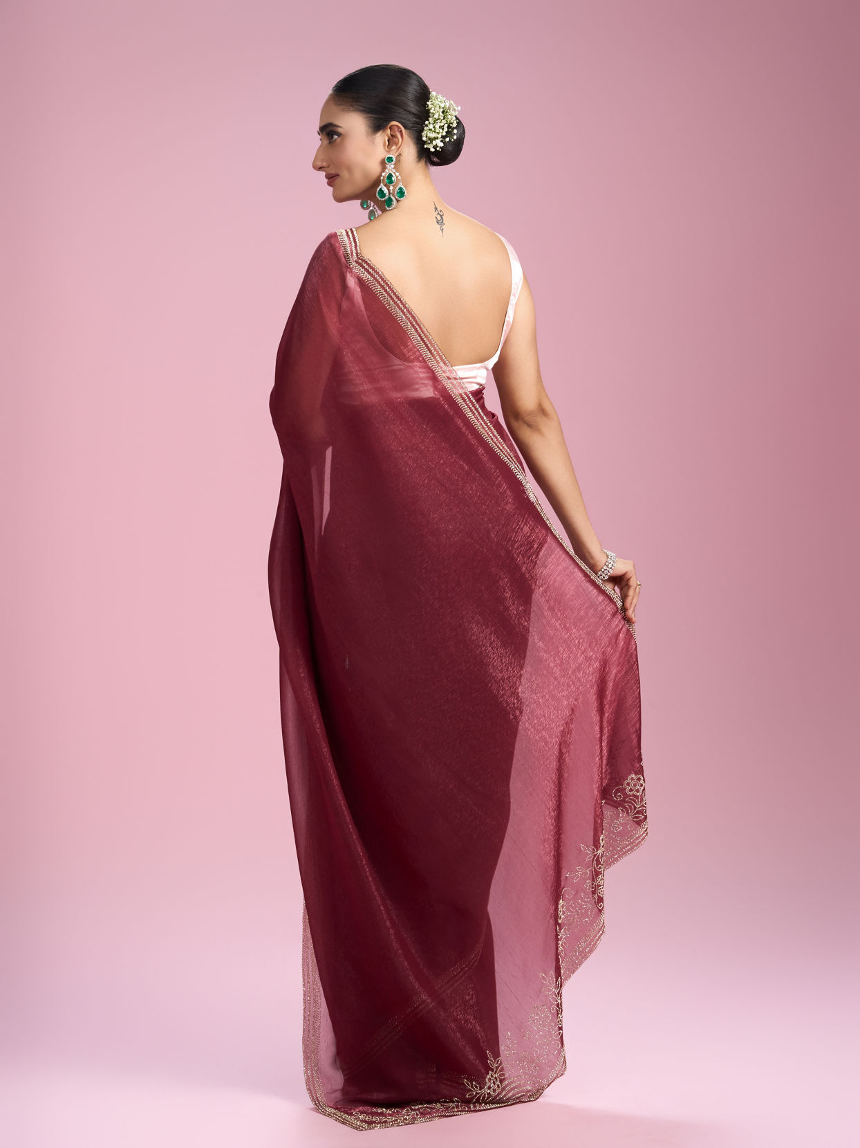 Mohey Women Coral Bliss Saree