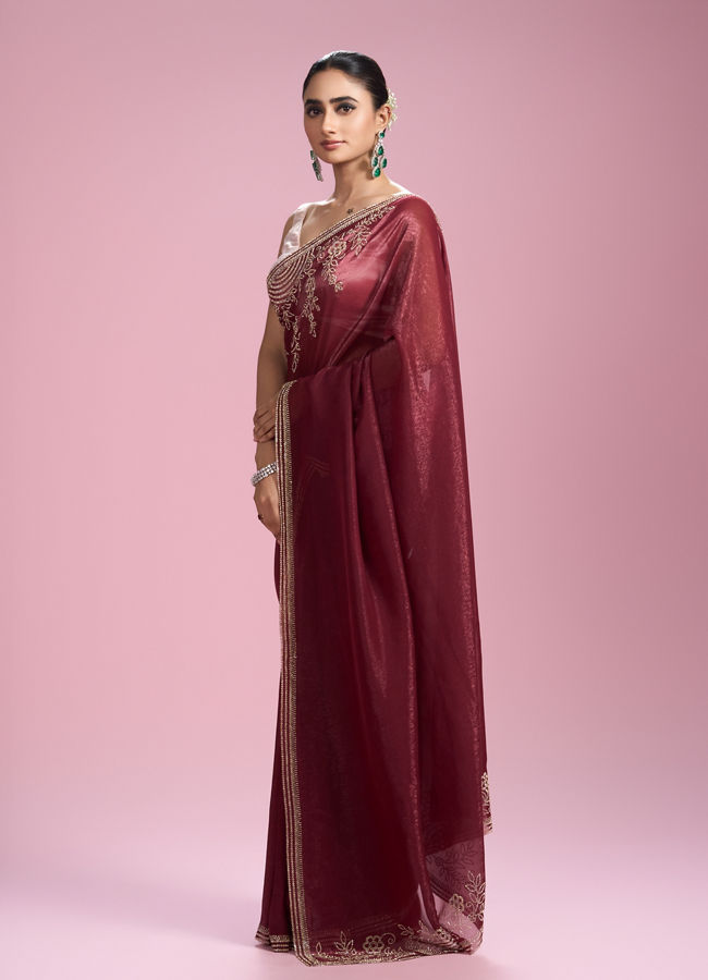 Mohey Women Coral Bliss Saree