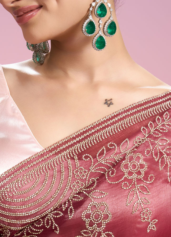 Mohey Women Coral Bliss Saree