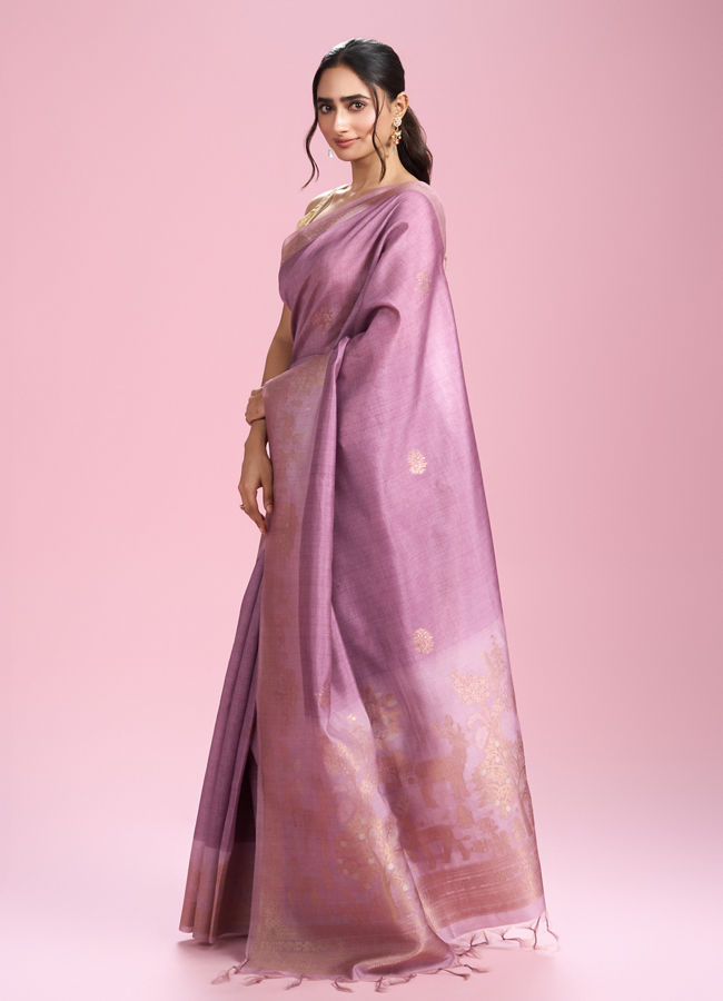 Mohey Women Purple Elegance Extravaganza Saree