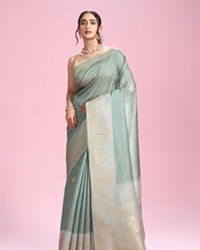 Mohey Women Radiant Light Blue Saree