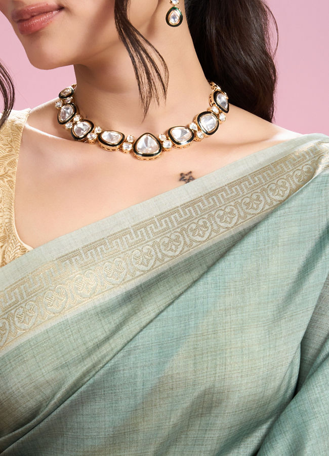 Mohey Women Radiant Light Blue Saree