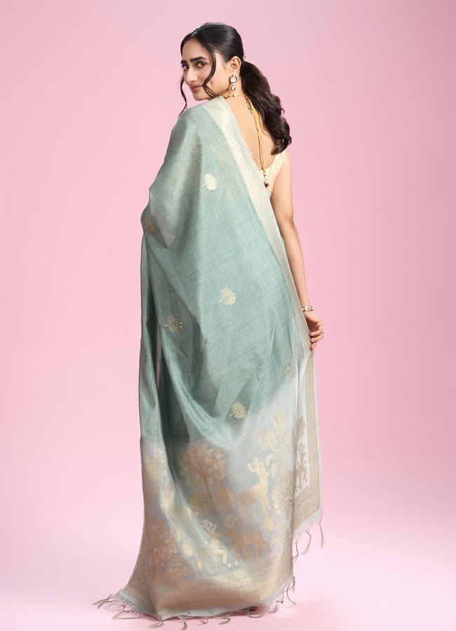 Mohey Women Radiant Light Blue Saree