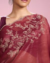 Mohey Women Coral Charm Chinon Saree