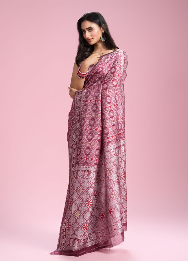 Mohey Women Wine Hues Celebration Saree