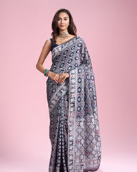 Mohey Women Mesmerizing Indigo Blue Saree