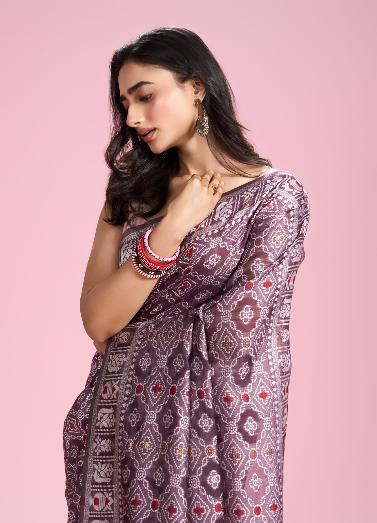Mohey Women Coral Glory Saree