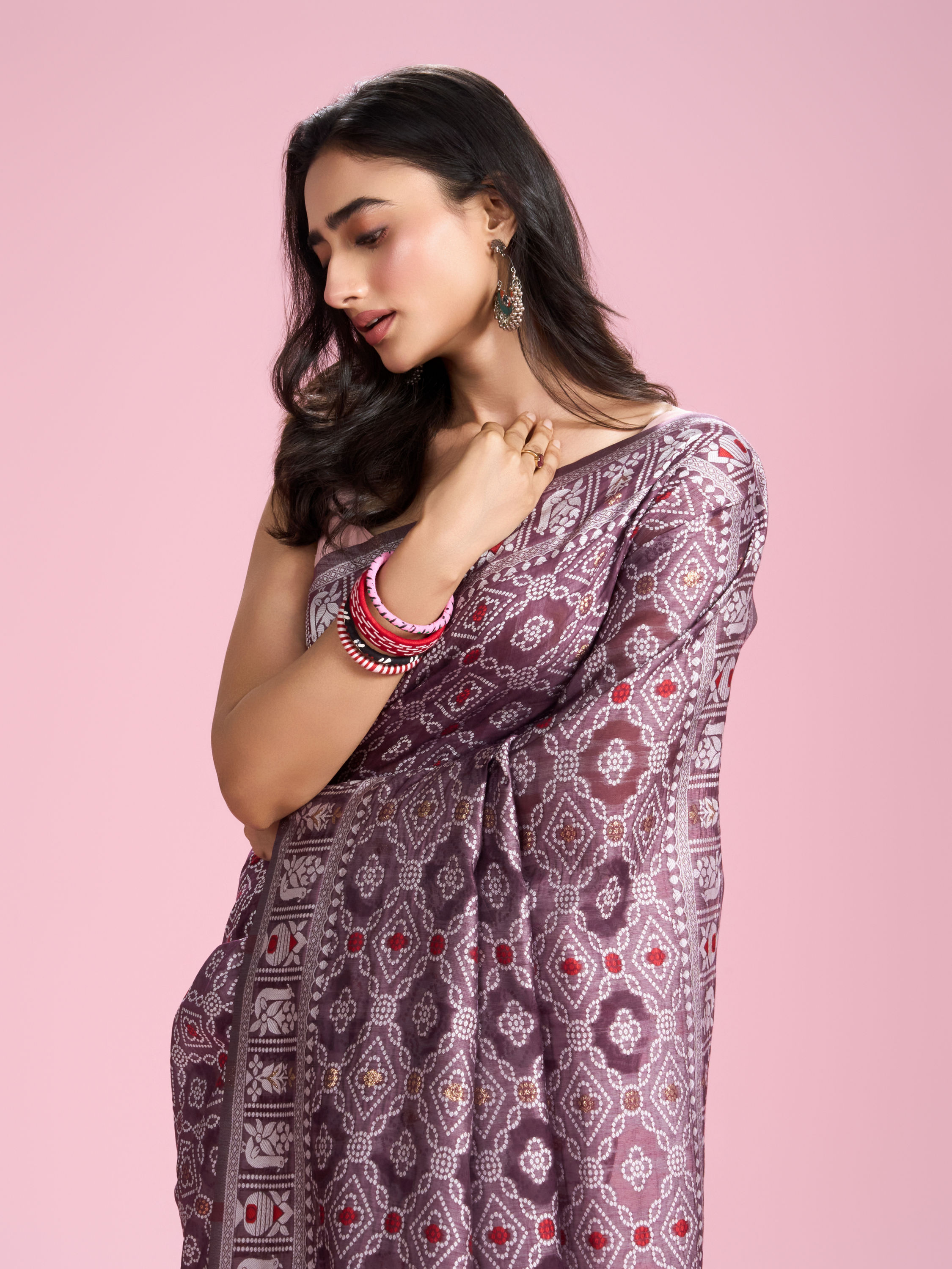 Mohey Women Coral Glory Saree