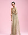 Mohey Women Pista Green Net Enchantment Saree