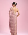 Mohey Women Enchanting Purple Net Saree