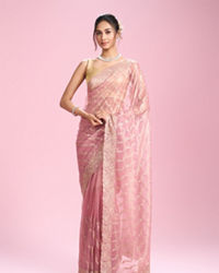 Mohey Women Elegant Pink Saree