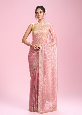 Mohey Women Elegant Pink Saree