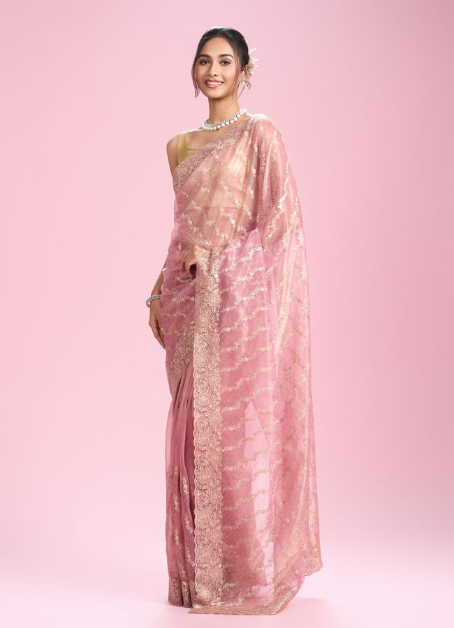 Mohey Women Elegant Pink Saree