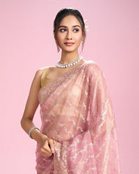 Mohey Women Elegant Pink Saree