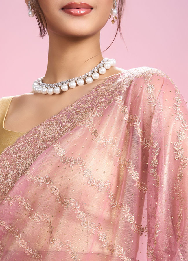 Mohey Women Elegant Pink Saree