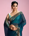 Mohey Women Eternal Elegance Blue Saree