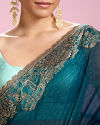 Mohey Women Eternal Elegance Blue Saree