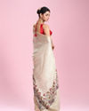 Mohey Women Cream Elegance Saree